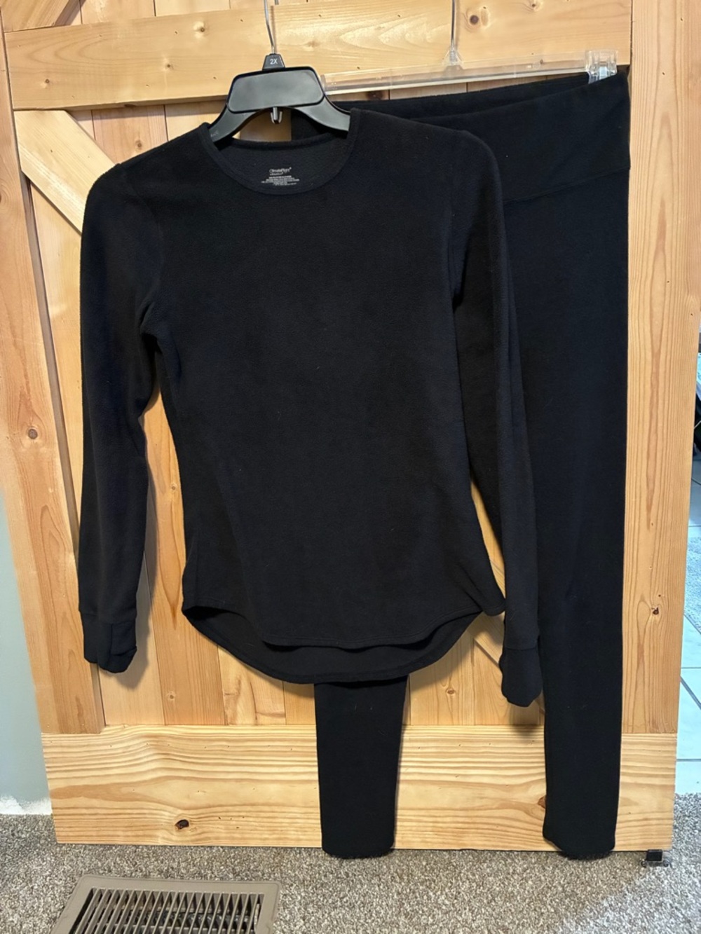 Black Thermal Top & Legging Set